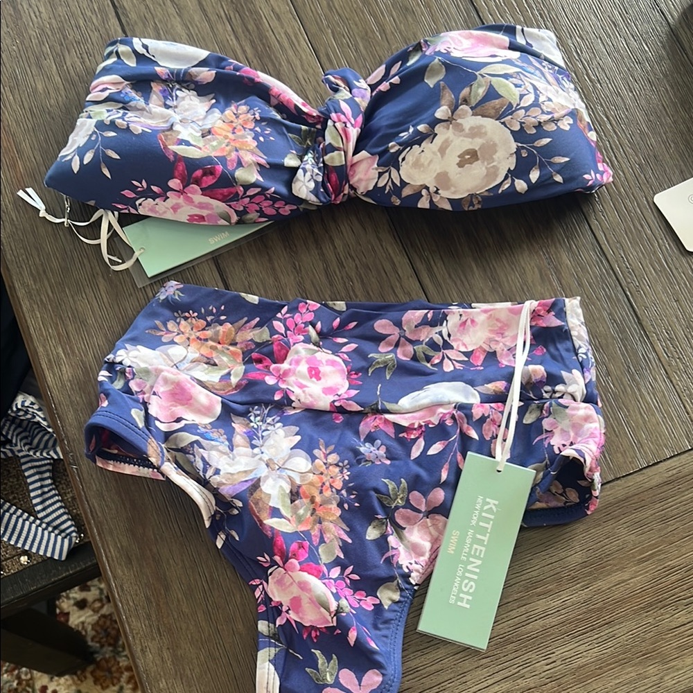 Kittenish Floral Bikini Set